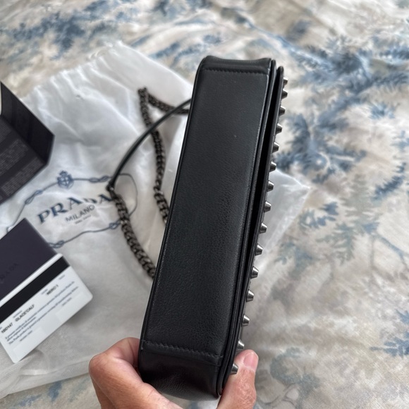 Authentic Prada Patrice Glacé Studded Bag - Picture 16 of 16